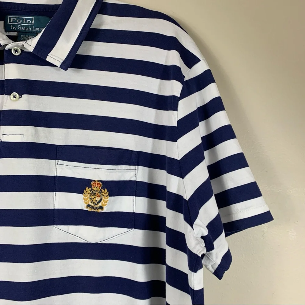 Polo by  Ralph Lauren men’s short sleeve nautical shirt-XL - Picture 4 of 12